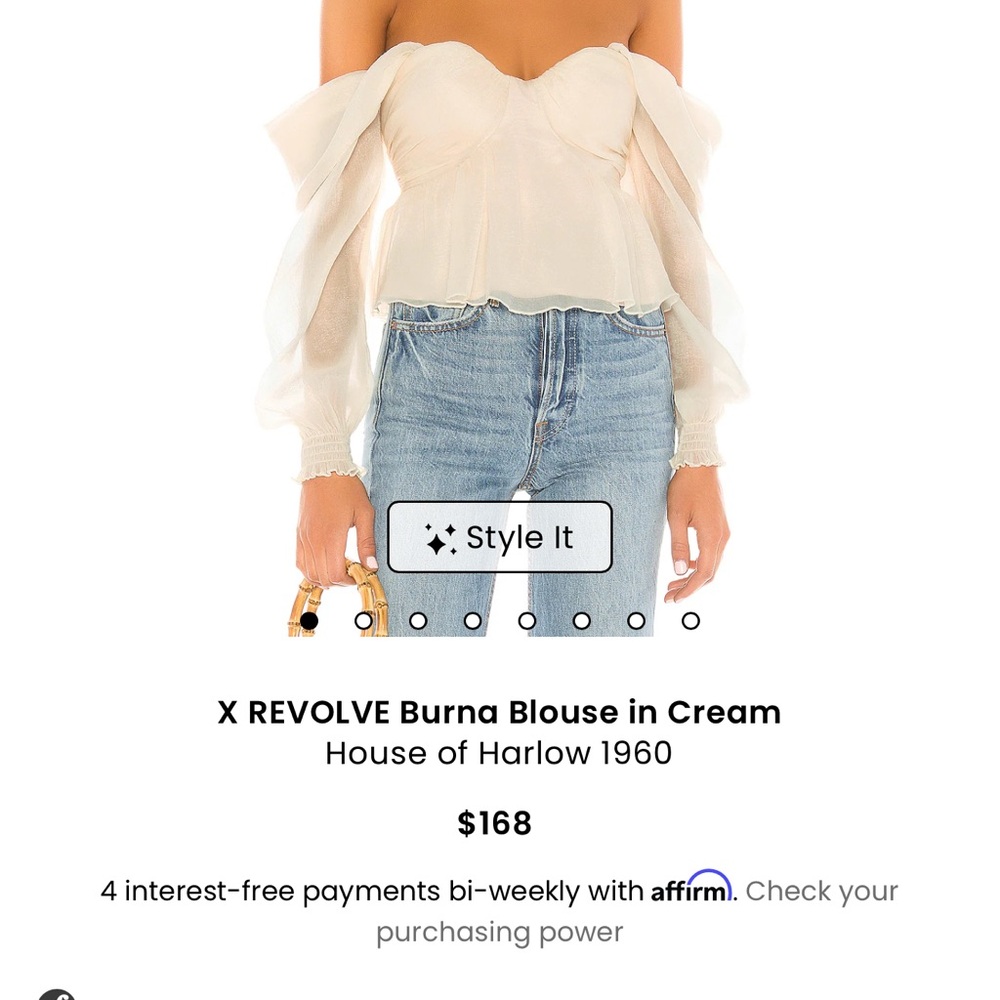 House of Harlow 1960 X REVOLVE Burna Blouse in Cream